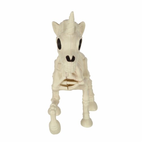 Holiday Home Skeleton Unicorn Decoration - White Perspective: front