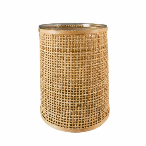 Sewing Down South Rattan Candle Holder Perspective: front