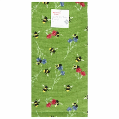 Everyday Living® Bees Dual Terry Kitchen Towel Perspective: front