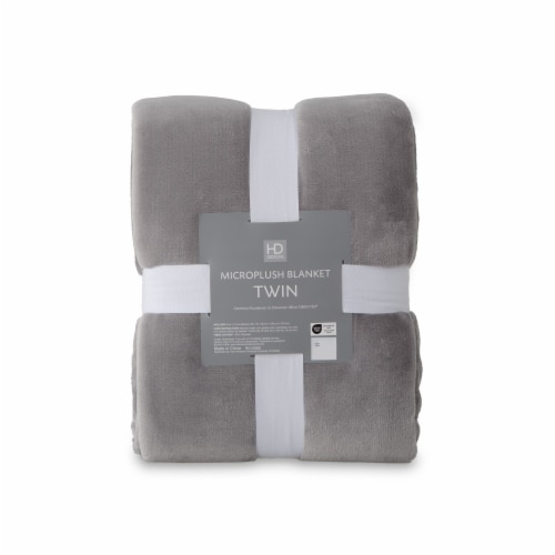HD Designs® Microplush Blanket - Grey Perspective: front