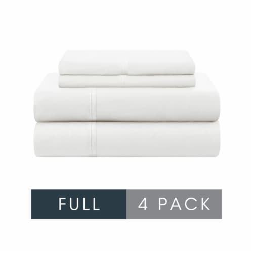 Modavari 500 Thread Count Egyptian Cotton Full Sheet Set - White Perspective: front