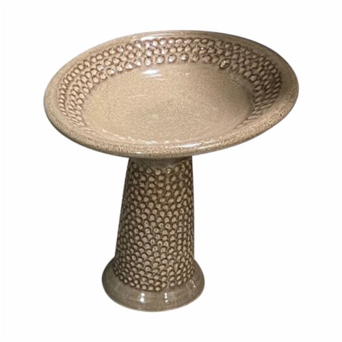 HD Outdoors Theo Mini Birdbath - Brown Perspective: front
