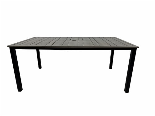HD Designs Outdoors Reeve Rectangle Slat Table Perspective: front