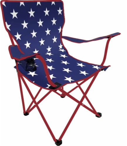 Glacier's Edge Foldable Flag Chair Perspective: front
