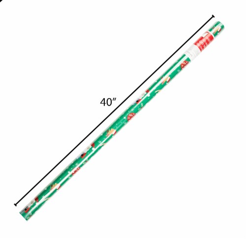 Holiday Home 40 In x 6 Ft First Christmas Gift Wrap Roll Perspective: front