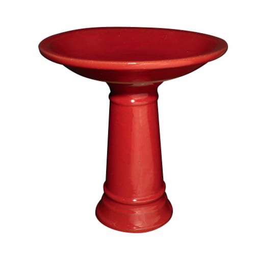 HDO Heritage Mini Bird Bath - Red Perspective: front