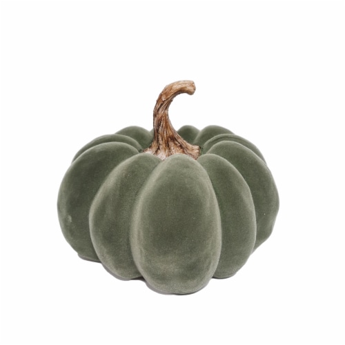 Holiday Home LED Faceted Plastic Gourd - Dark Green Perspective: front