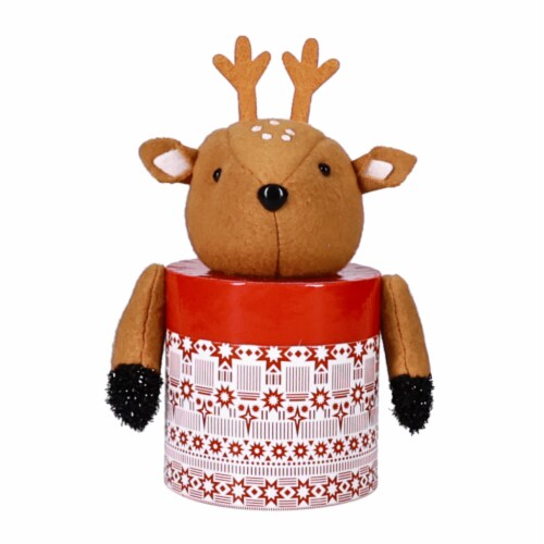 Holiday Home Reindeer Christmas Gift Card Holder Perspective: front