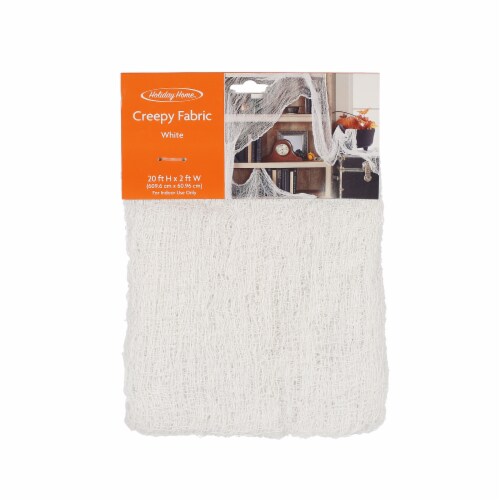 Holiday Home® White Creepy Fabric Halloween Decor Perspective: front