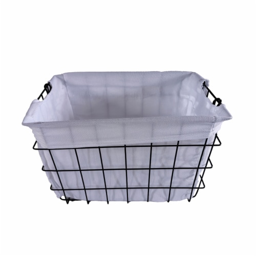 HD Designs Rectangle Wire Basket with Liner - Black Perspective: front