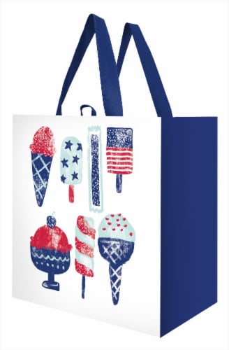 Earthwise Patriotic Ice Cream Reusable Tote Bag Perspective: front