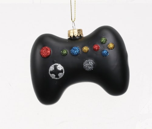 Holiday Home Game Controller Ornament Perspective: front