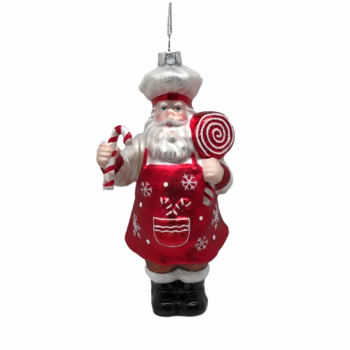Holiday Home Baker Santa Ornament Perspective: front
