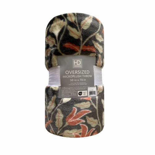 HD Designs® Oversized Throw Folk Floral Perspective: front