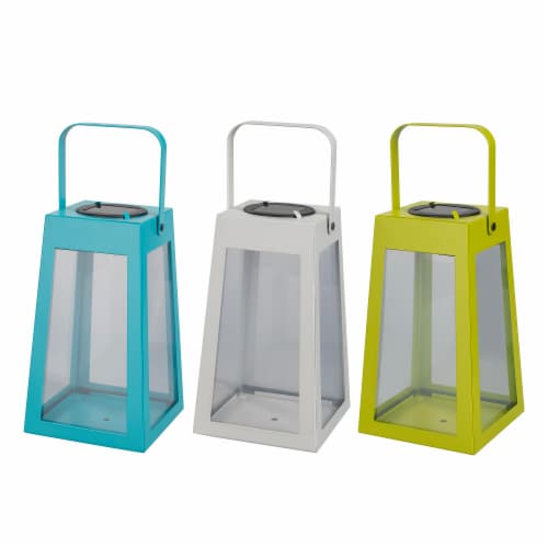HD Outdoors Large Metal Solar Lantern Perspective: front