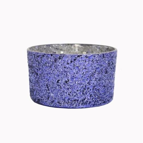 Holiday Home Glass Candle with GLX - Purple Perspective: front