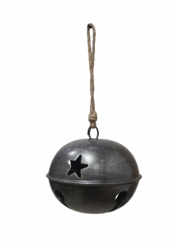 Holiday Home Jingle Bell Christmas Ornament - Black Perspective: front