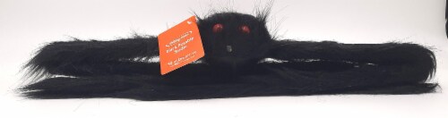 Holiday Home® 50" Black Hairy Spider Halloween Decoration Perspective: front