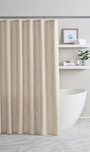 HD Designs Austen Fabric Shower Curtain - Beige Perspective: front