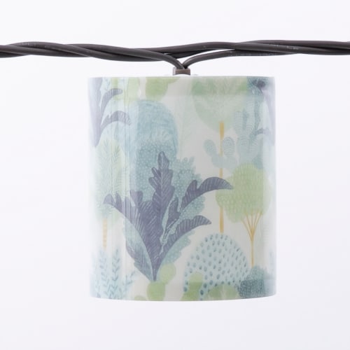 HD Designs Outdoors Printed Cylinder Light Set - Blue/Green Perspective: front