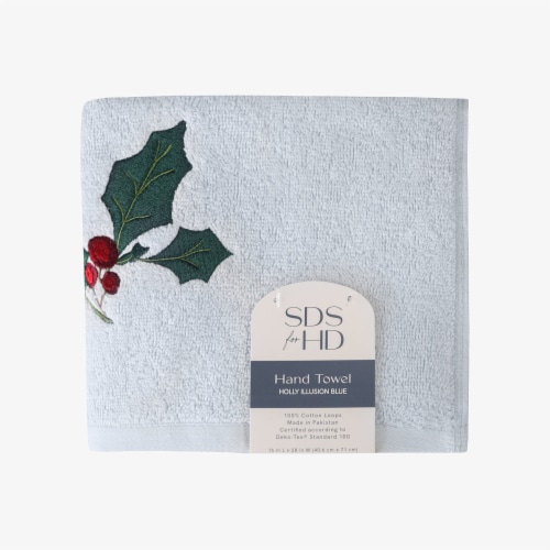 Sewing Down South Hand Towel - Blue Perspective: front