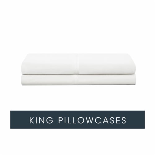 Modavari 500 Thread Count Egyptian Cotton King Pillow Case -  White Perspective: front