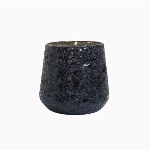 Holiday Home Glass Candle with GLX - Black Perspective: front