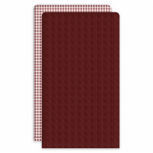 Dash of That Waffle Kitchen Towel Set - Red Perspective: front