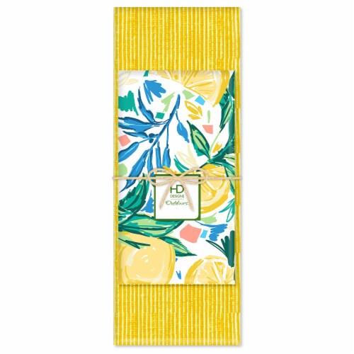 HD Designs Outdoors Colorful Lemons Placemat & Napkin Set Perspective: front