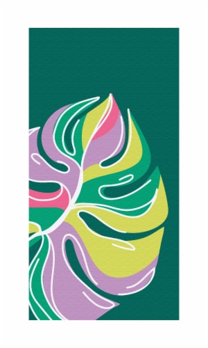 Lintex Placed Palm Terry Kitchen Towel Perspective: front