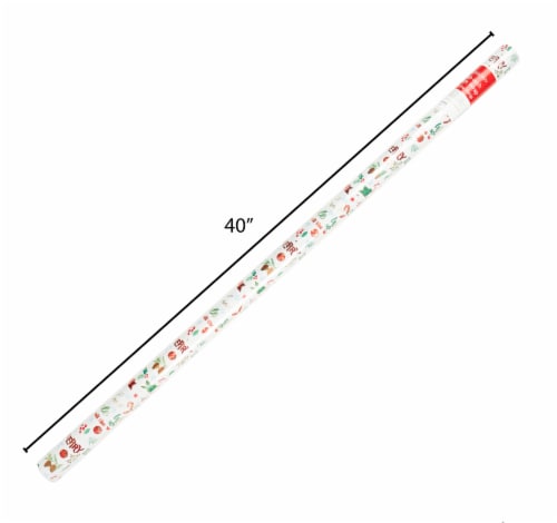 Holiday Home® 40 In x 9 Ft  All the Things Gift Wrap Roll Perspective: front