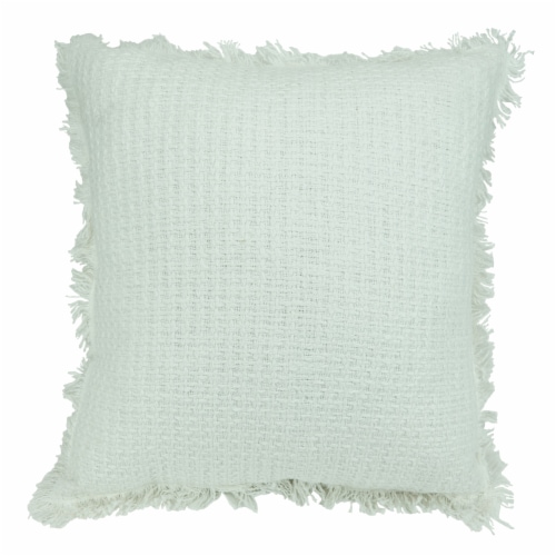 HD Designs Basket Weave Decor Pillow - White Perspective: front