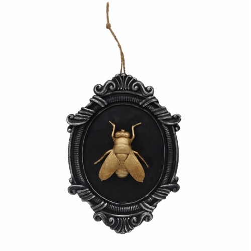 Holiday Home 9" Fly Framed Wall Sign Halloween Décor Perspective: front