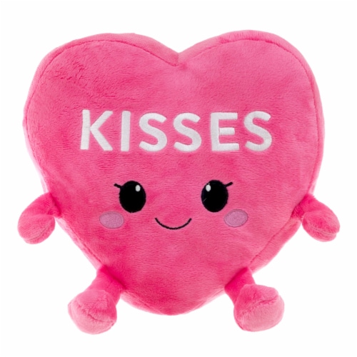 Holiday Home 9.5 Inch Pink Heart Plush Perspective: front