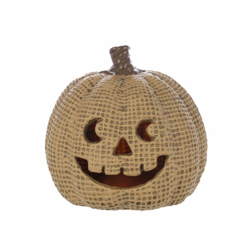 Holiday Home Burlap Pumpkin - Tan Perspective: front