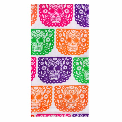 Holiday Home Calvera Papel Picado Print Dual Kitchen Towel Perspective: front