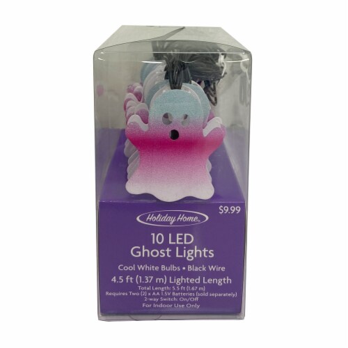 Holiday Home LED Metal Ghost Lights - White/Pink Ombre Perspective: front