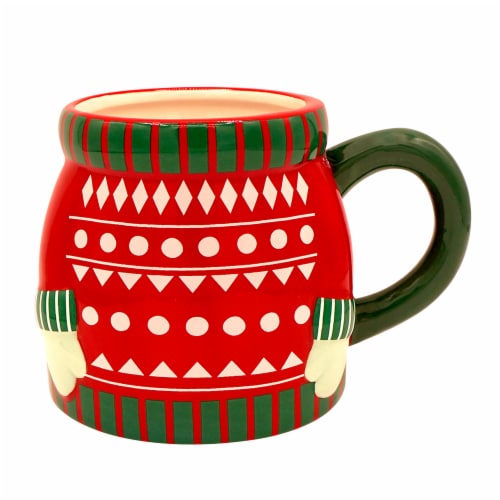 Holiday Home Ceramic 3D Sweater Mug Perspective: front