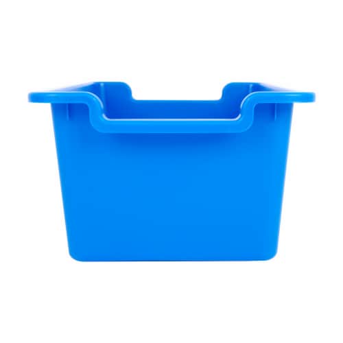 OfficeWorks Plastic Storage Bin - Blue Perspective: front