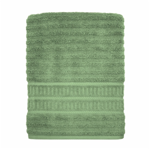 HD Signature Textured Bath Towel - Dark Ivy Perspective: front