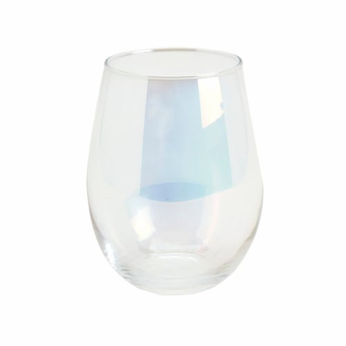 Holiday Home® Halloween Stemless Wine Glass - Clear Iridescent Perspective: front