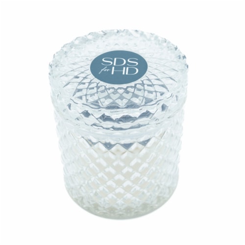 SDS for HD Designs 2 Wick Glass Jar Candle Perspective: front
