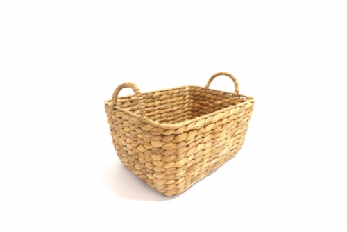 HD Designs Medium Rectangle Water Hyacinth Basket Perspective: front