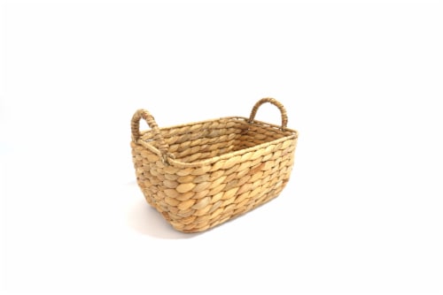 HD Designs Small Rectangle Water Hyacinth Basket Perspective: front