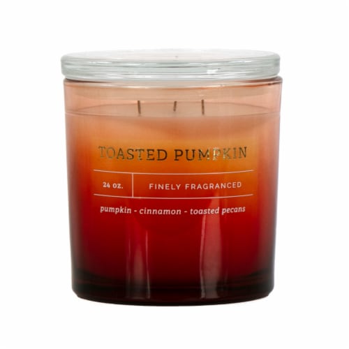Holiday Home Glass Candle Toasted Pumkin Perspective: front