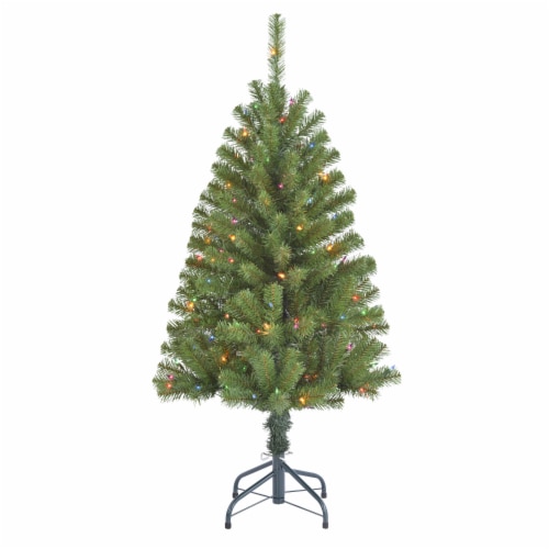 Holiday Home 4' New Oregon Fir Tree Christmas Decor - Multi Lights Perspective: front