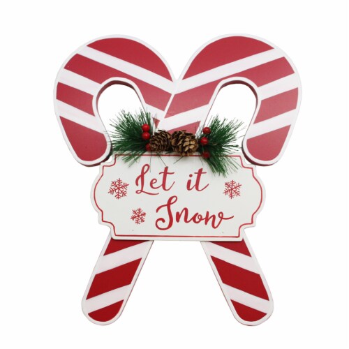 Holiday Home Candy Can Wall Hanging Christmas Wall Décor Perspective: front