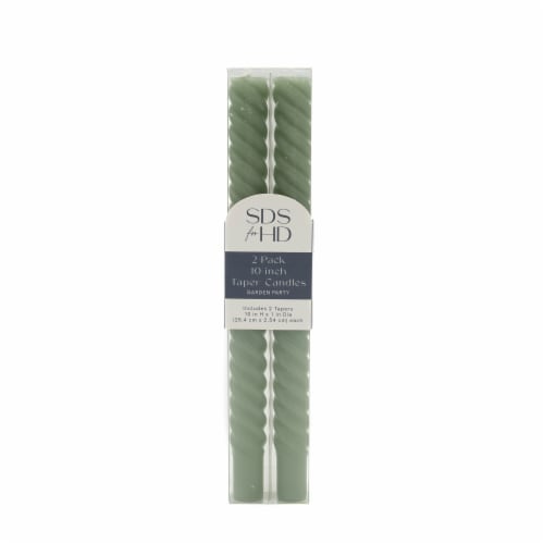 SDS for HD Designs Candle Taper Twist Loden Frost - Green Perspective: front