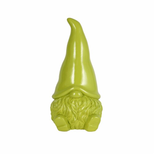HD Outdoors Ceramic Gnome - Lime Green Perspective: front