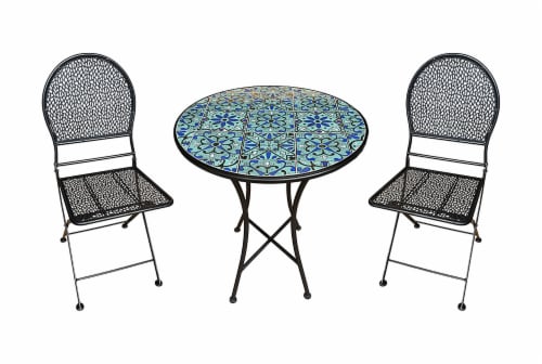 Holiday Home Bistro Set - Blue Tile Perspective: front